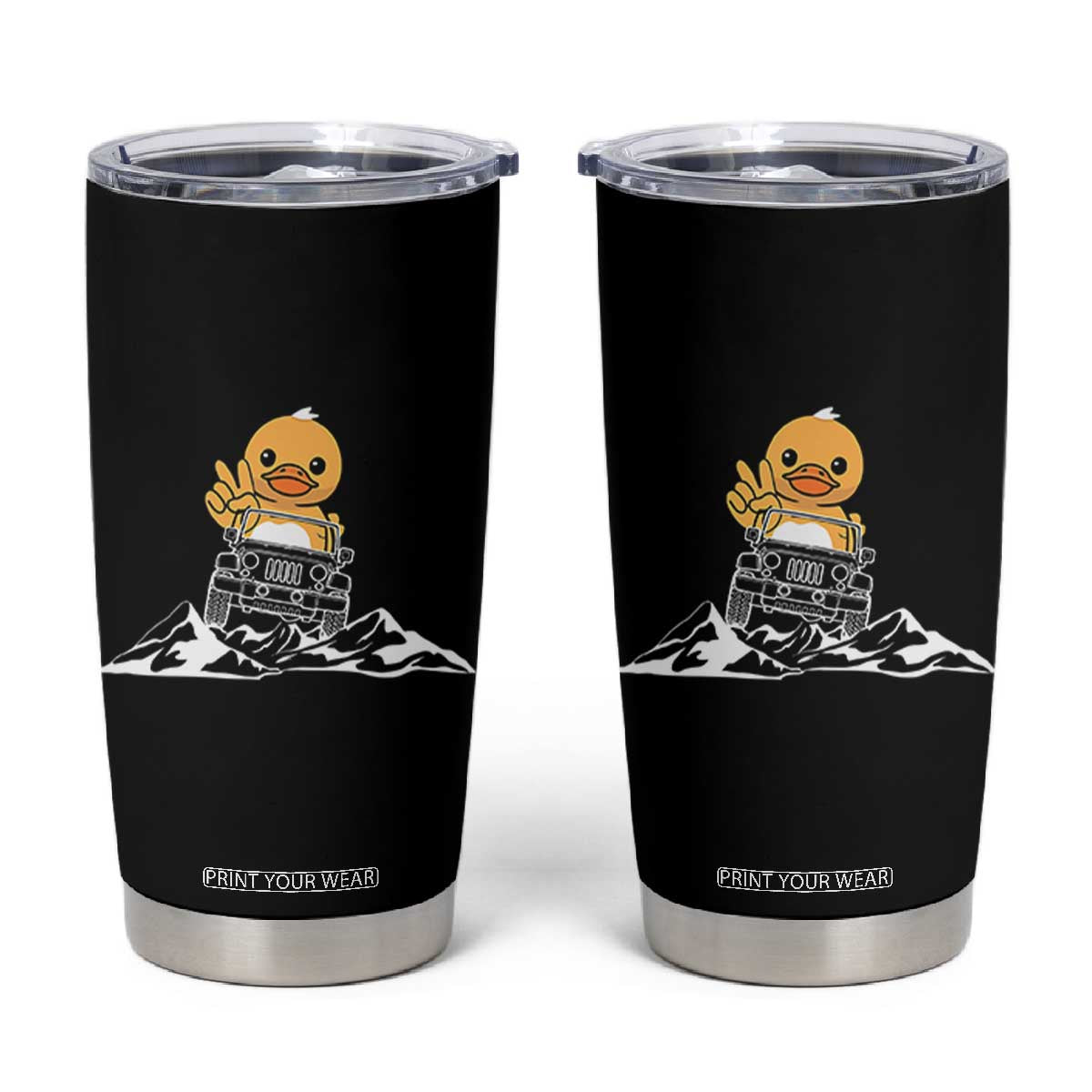 Duck Offroad Car Tumbler Cup Funny Off Roading ATV Off Road TS10 Black Print Your Wear