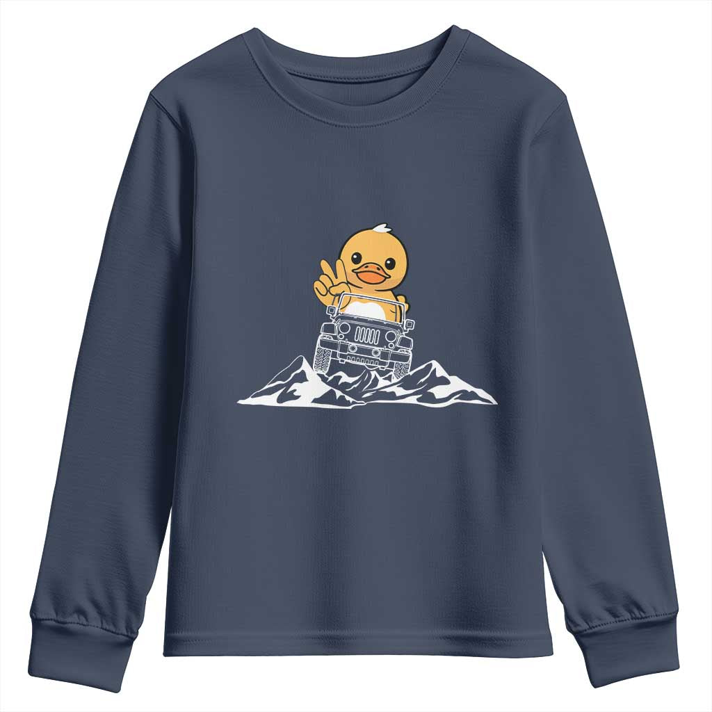 Duck Offroad Car Youth Sweatshirt Funny Off Roading ATV Off Road TS10 Navy Print Your Wear