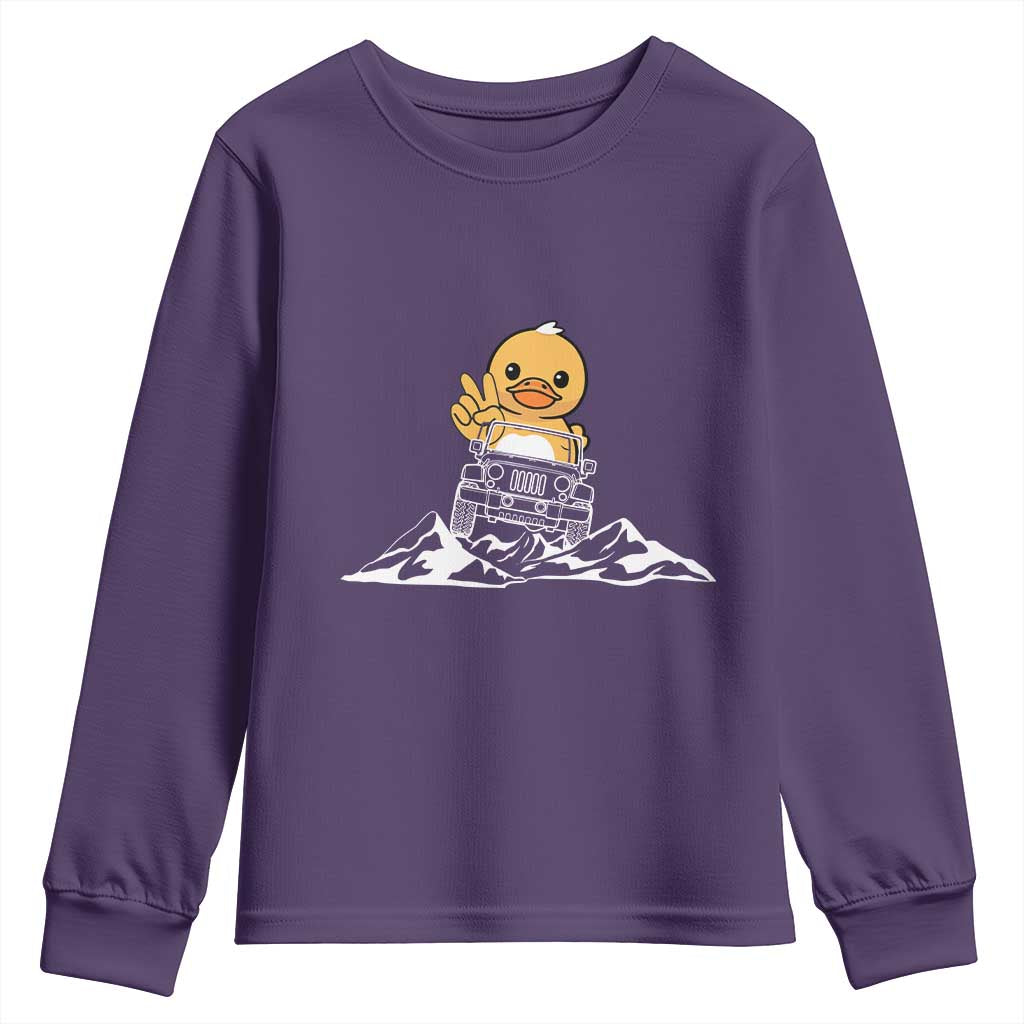 Duck Offroad Car Youth Sweatshirt Funny Off Roading ATV Off Road TS10 Purple Print Your Wear