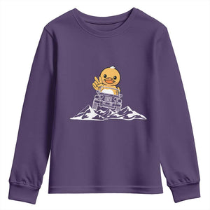 Duck Offroad Car Youth Sweatshirt Funny Off Roading ATV Off Road TS10 Purple Print Your Wear