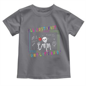 Funny Teacher Toddler T Shirt I'll Just Wait Until It's Quiet Leopard Teachers Skeleton TS10 Charcoal Print Your Wear