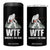 WTF Where's The Fish 4 in 1 Can Cooler Tumbler Funny Fishing Gifts Bigfoot Sasquatch TS10 One Size: 16 oz Black Print Your Wear