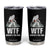 WTF Where's The Fish Tumbler Cup Funny Fishing Gifts Bigfoot Sasquatch - Print Your Wear