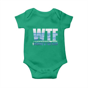 WTF Where's The Fish Baby Onesie Funny Fishing Gifts Fathers Day TS10 Irish Green Print Your Wear
