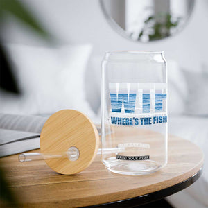 WTF Where's The Fish Glass Can Funny Fishing Gifts Fathers Day TS10 Print Your Wear