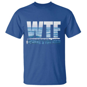 WTF Where's The Fish T Shirt Funny Fishing Gifts Fathers Day TS10 Royal Blue Print Your Wear