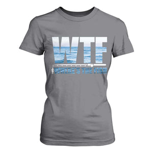 WTF Where's The Fish T Shirt For Women Funny Fishing Gifts Fathers Day TS10 Charcoal Print Your Wear