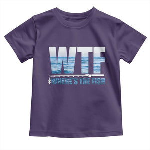 WTF Where's The Fish Toddler T Shirt Funny Fishing Gifts Fathers Day TS10 Purple Print Your Wear