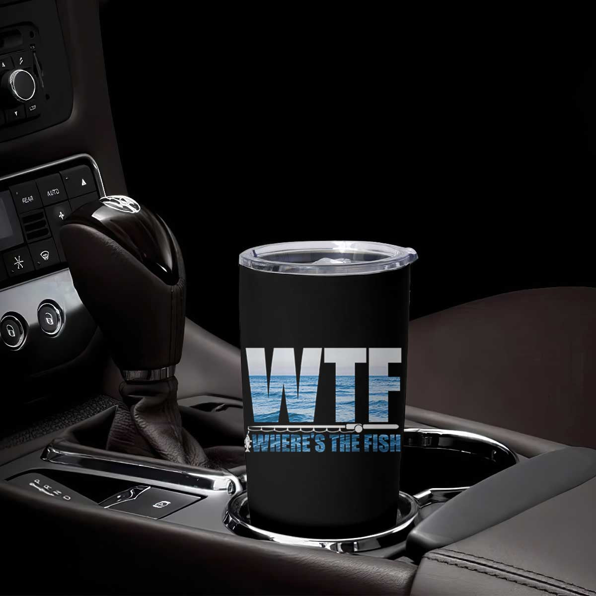 WTF Where's The Fish Tumbler Cup Funny Fishing Gifts Fathers Day TS10 Print Your Wear