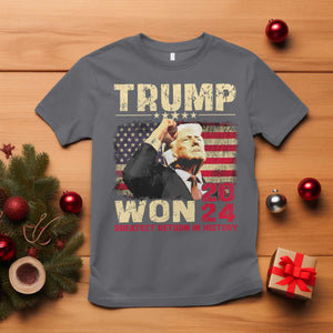 Trump 2024 T Shirt He Won Greatest Return In History TS10 Charcoal Print Your Wear