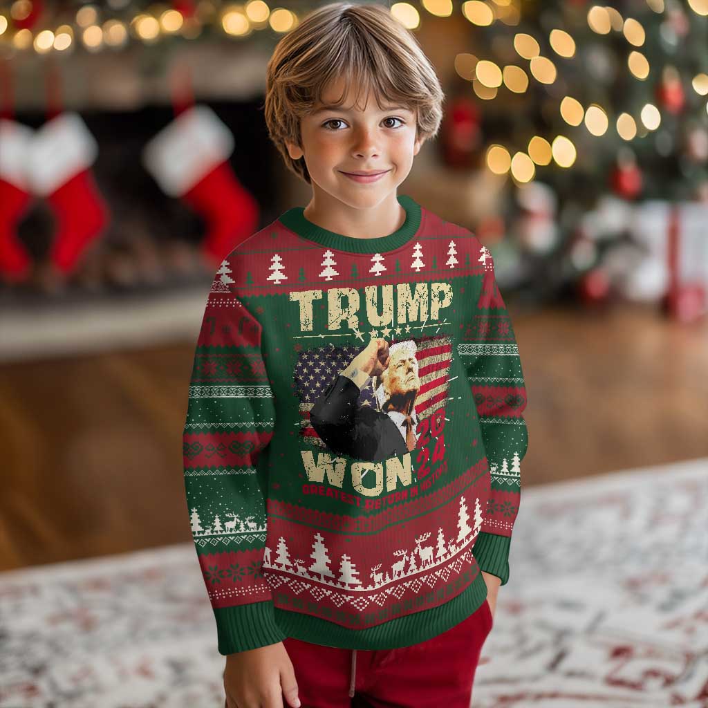 Trump 2024 Ugly Christmas Sweater He Won Greatest Return In History TS10 Christmas Print Your Wear