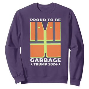 Donald Trump 2024 Sweatshirt Proud To Be Garbage TS10 Purple Print Your Wear