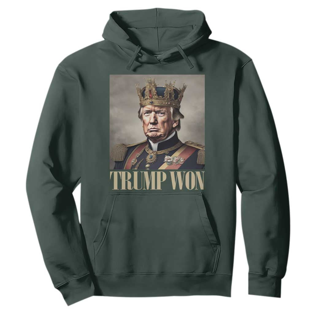 Trump Take America Back Hoodie King Trump Won Get Over It 2024 TS10 Dark Forest Green Print Your Wear
