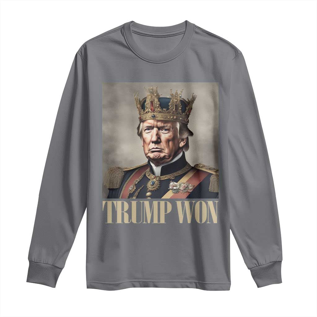 Trump Take America Back Long Sleeve Shirt King Trump Won Get Over It 2024 TS10 Charcoal Print Your Wear