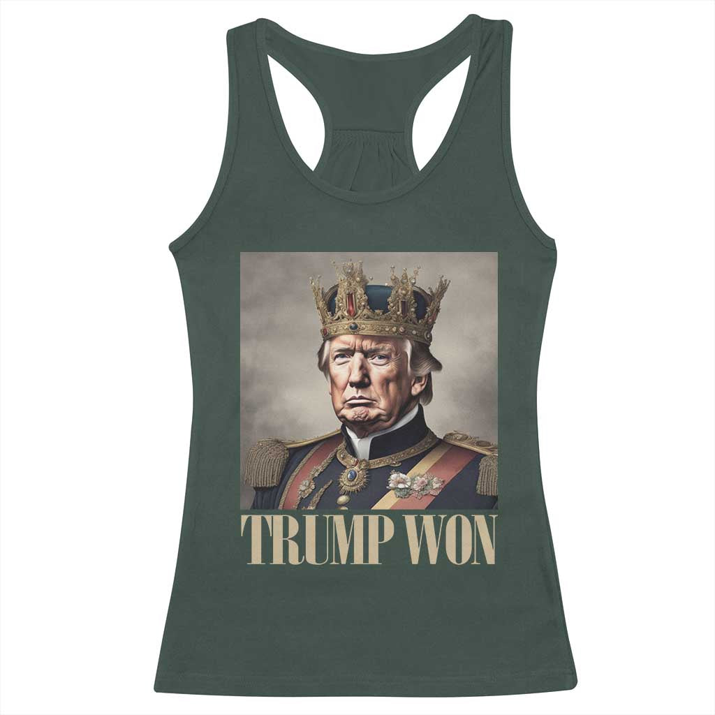 Trump Take America Back Racerback Tank Top King Trump Won Get Over It 2024 TS10 Dark Forest Green Print Your Wear