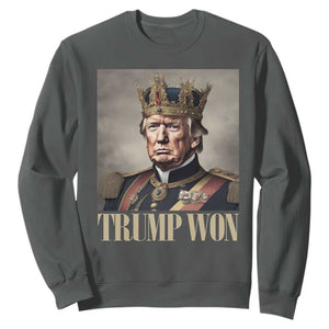 Trump Take America Back Sweatshirt King Trump Won Get Over It 2024 TS10 Dark Heather Print Your Wear
