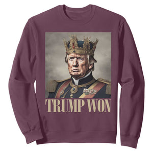 Trump Take America Back Sweatshirt King Trump Won Get Over It 2024 TS10 Maroon Print Your Wear