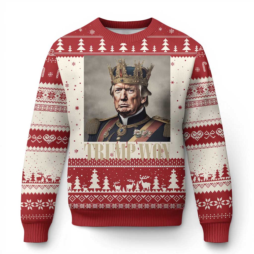 Trump Take America Back Ugly Christmas Sweater King Trump Won Get Over It 2024 TS10 Red Print Your Wear