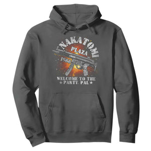 Nakatomi Plaza Christmas Party Hoodie 1988 Welcome To The Party Pal 80'S Die Movie Bruce TS10 Dark Heather Print Your Wear
