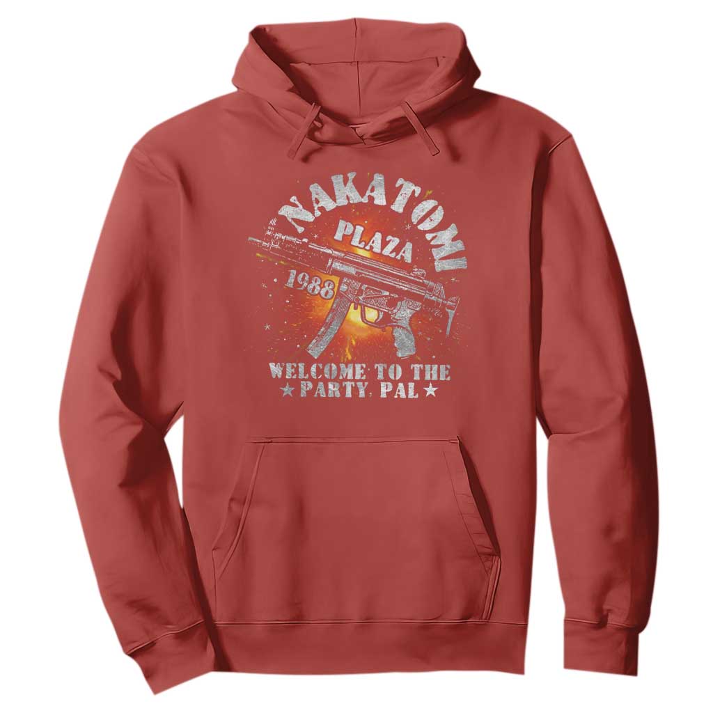 Nakatomi Plaza Christmas Party Hoodie 1988 Welcome To The Party Pal 80'S Die Movie Bruce TS10 Red Print Your Wear