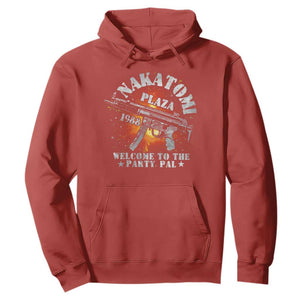 Nakatomi Plaza Christmas Party Hoodie 1988 Welcome To The Party Pal 80'S Die Movie Bruce TS10 Red Print Your Wear