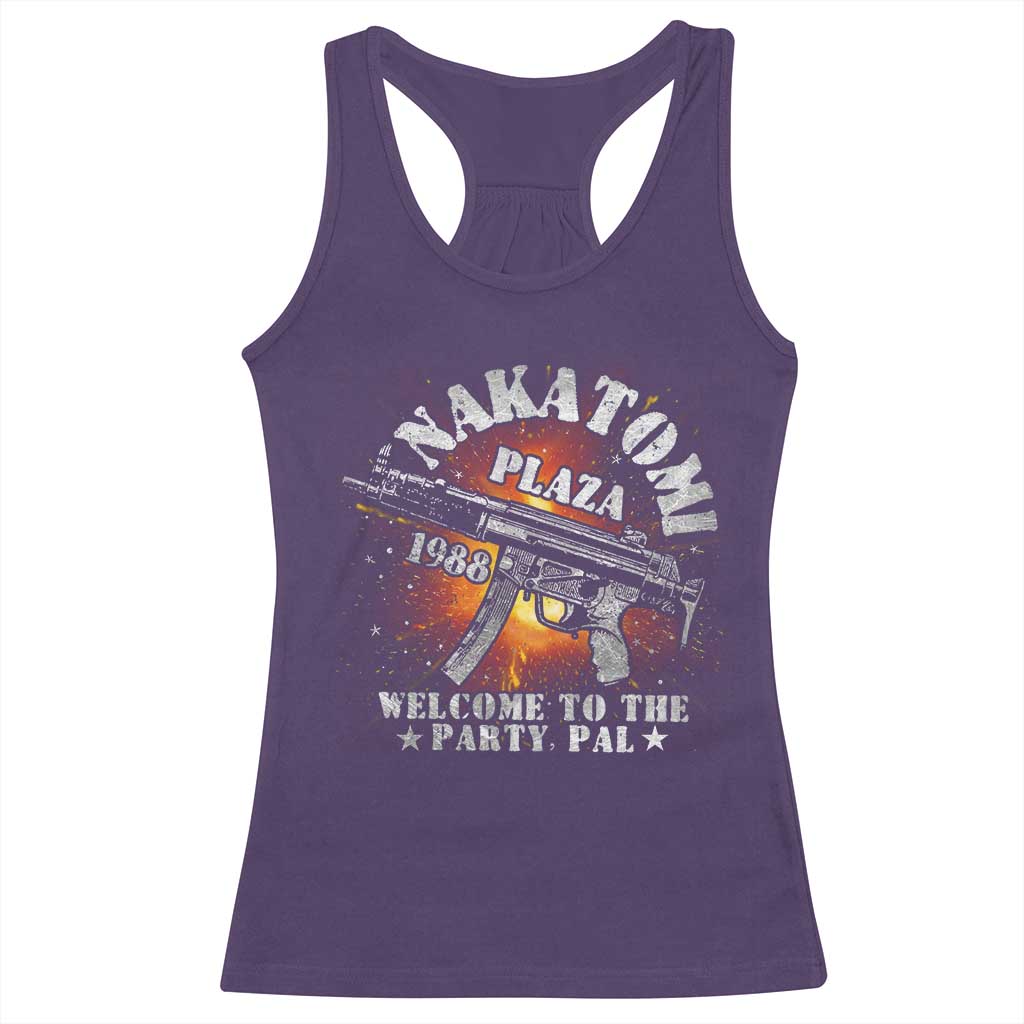 Nakatomi Plaza Christmas Party Racerback Tank Top 1988 Welcome To The Party Pal 80'S Die Movie Bruce TS10 Purple Print Your Wear