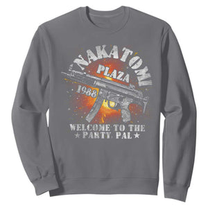 Nakatomi Plaza Christmas Party Sweatshirt 1988 Welcome To The Party Pal 80'S Die Movie Bruce TS10 Charcoal Print Your Wear