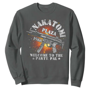 Nakatomi Plaza Christmas Party Sweatshirt 1988 Welcome To The Party Pal 80'S Die Movie Bruce TS10 Dark Heather Print Your Wear