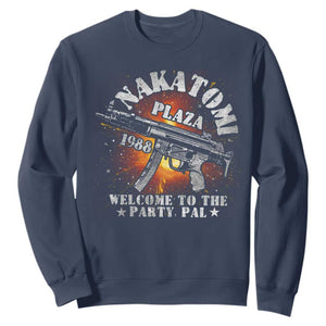 Nakatomi Plaza Christmas Party Sweatshirt 1988 Welcome To The Party Pal 80'S Die Movie Bruce TS10 Navy Print Your Wear