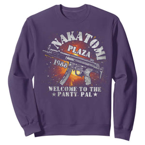 Nakatomi Plaza Christmas Party Sweatshirt 1988 Welcome To The Party Pal 80'S Die Movie Bruce TS10 Purple Print Your Wear