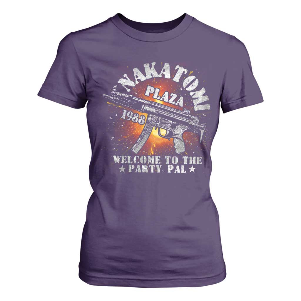Nakatomi Plaza Christmas Party T Shirt For Women 1988 Welcome To The Party Pal 80'S Die Movie Bruce TS10 Purple Print Your Wear