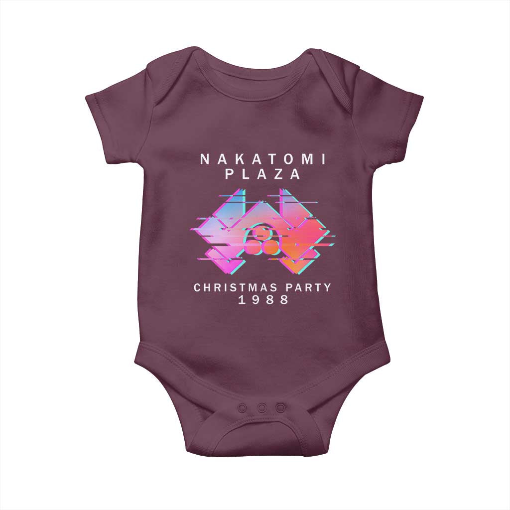 Christmas Nakatomi Plaza Baby Onesie Xmas Party 2024 Ugly Gift TS10 Maroon Print Your Wear