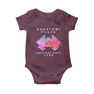 Christmas Nakatomi Plaza Baby Onesie Xmas Party 2024 Ugly Gift TS10 Maroon Print Your Wear