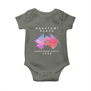 Christmas Nakatomi Plaza Baby Onesie Xmas Party 2024 Ugly Gift TS10 Military Green Print Your Wear