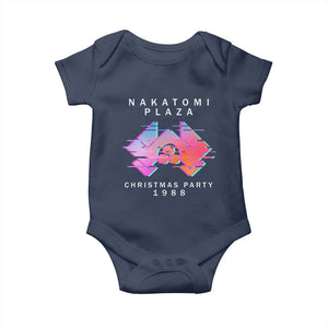 Christmas Nakatomi Plaza Baby Onesie Xmas Party 2024 Ugly Gift TS10 Navy Print Your Wear