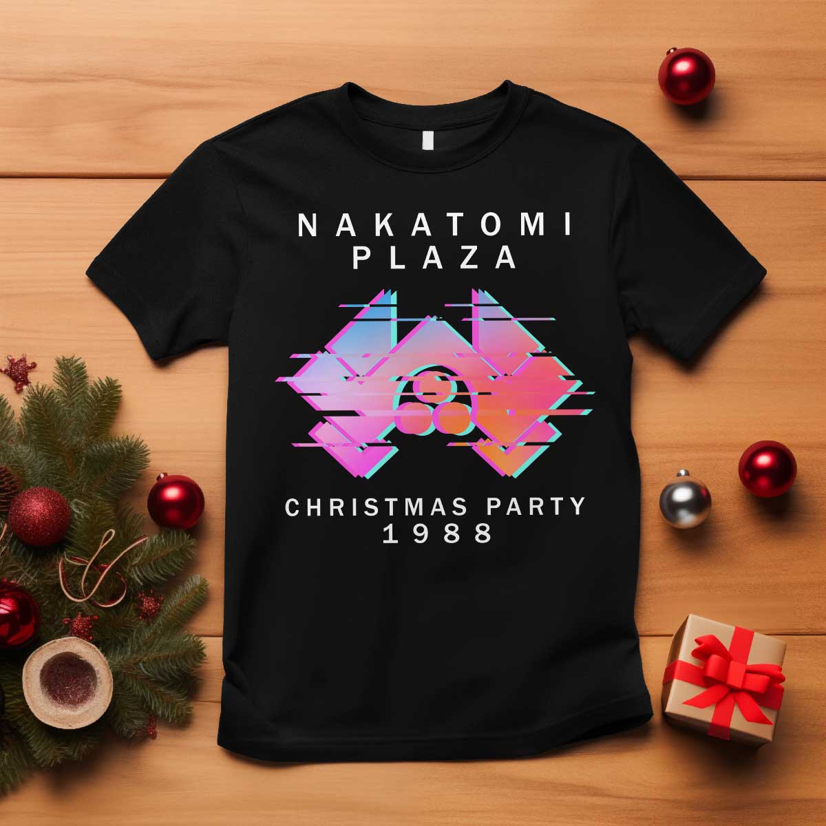 Christmas Nakatomi Plaza T Shirt Xmas Party 2024 Ugly Gift TS10 Black Print Your Wear