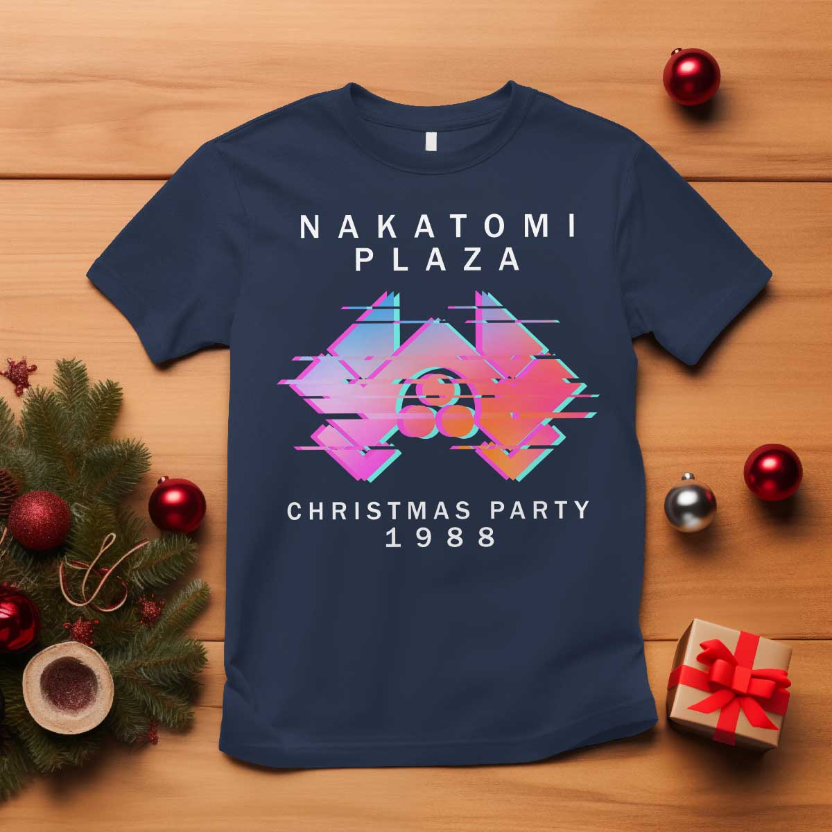 Christmas Nakatomi Plaza T Shirt Xmas Party 2024 Ugly Gift TS10 Navy Print Your Wear