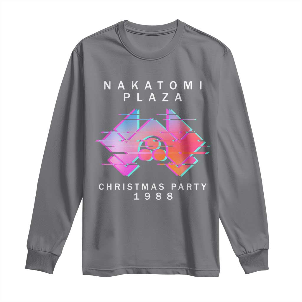 Christmas Nakatomi Plaza Long Sleeve Shirt Xmas Party 2024 Ugly Gift TS10 Charcoal Print Your Wear