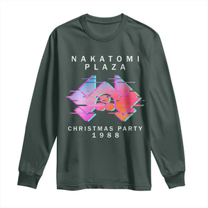 Christmas Nakatomi Plaza Long Sleeve Shirt Xmas Party 2024 Ugly Gift TS10 Dark Forest Green Print Your Wear