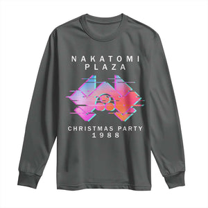 Christmas Nakatomi Plaza Long Sleeve Shirt Xmas Party 2024 Ugly Gift TS10 Dark Heather Print Your Wear