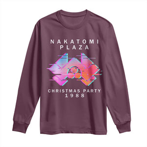 Christmas Nakatomi Plaza Long Sleeve Shirt Xmas Party 2024 Ugly Gift TS10 Maroon Print Your Wear