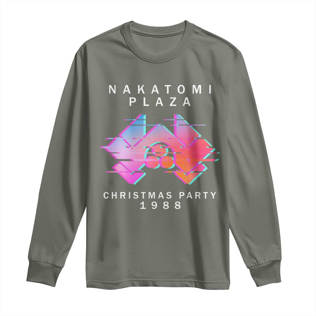 Christmas Nakatomi Plaza Long Sleeve Shirt Xmas Party 2024 Ugly Gift TS10 Military Green Print Your Wear