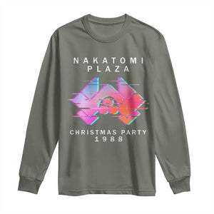 Christmas Nakatomi Plaza Long Sleeve Shirt Xmas Party 2024 Ugly Gift TS10 Military Green Print Your Wear