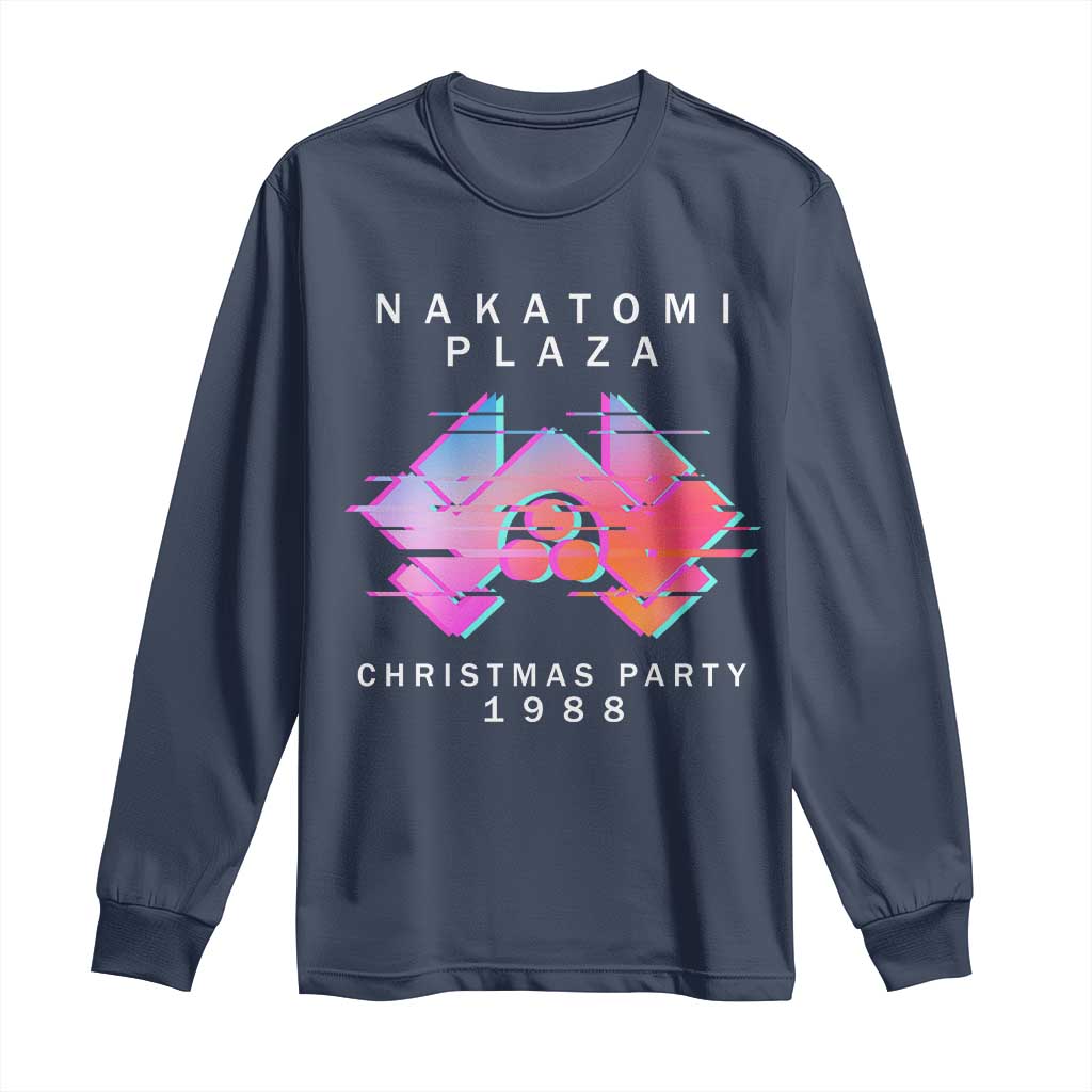 Christmas Nakatomi Plaza Long Sleeve Shirt Xmas Party 2024 Ugly Gift TS10 Navy Print Your Wear