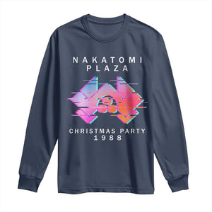 Christmas Nakatomi Plaza Long Sleeve Shirt Xmas Party 2024 Ugly Gift TS10 Navy Print Your Wear