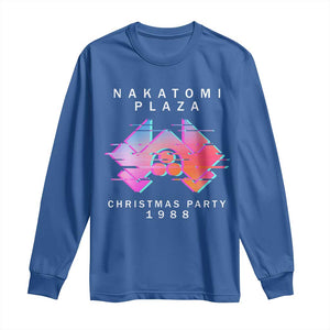 Christmas Nakatomi Plaza Long Sleeve Shirt Xmas Party 2024 Ugly Gift TS10 Royal Blue Print Your Wear