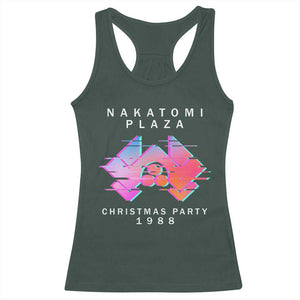 Christmas Nakatomi Plaza Racerback Tank Top Xmas Party 2024 Ugly Gift TS10 Dark Forest Green Print Your Wear