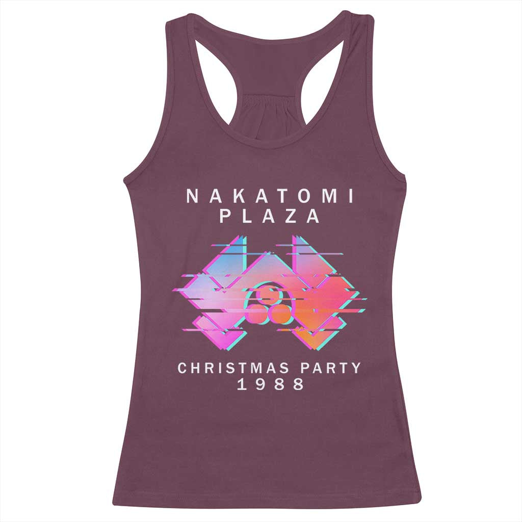Christmas Nakatomi Plaza Racerback Tank Top Xmas Party 2024 Ugly Gift TS10 Maroon Print Your Wear