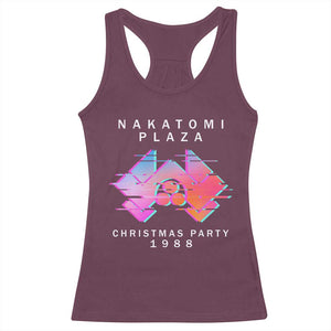 Christmas Nakatomi Plaza Racerback Tank Top Xmas Party 2024 Ugly Gift TS10 Maroon Print Your Wear