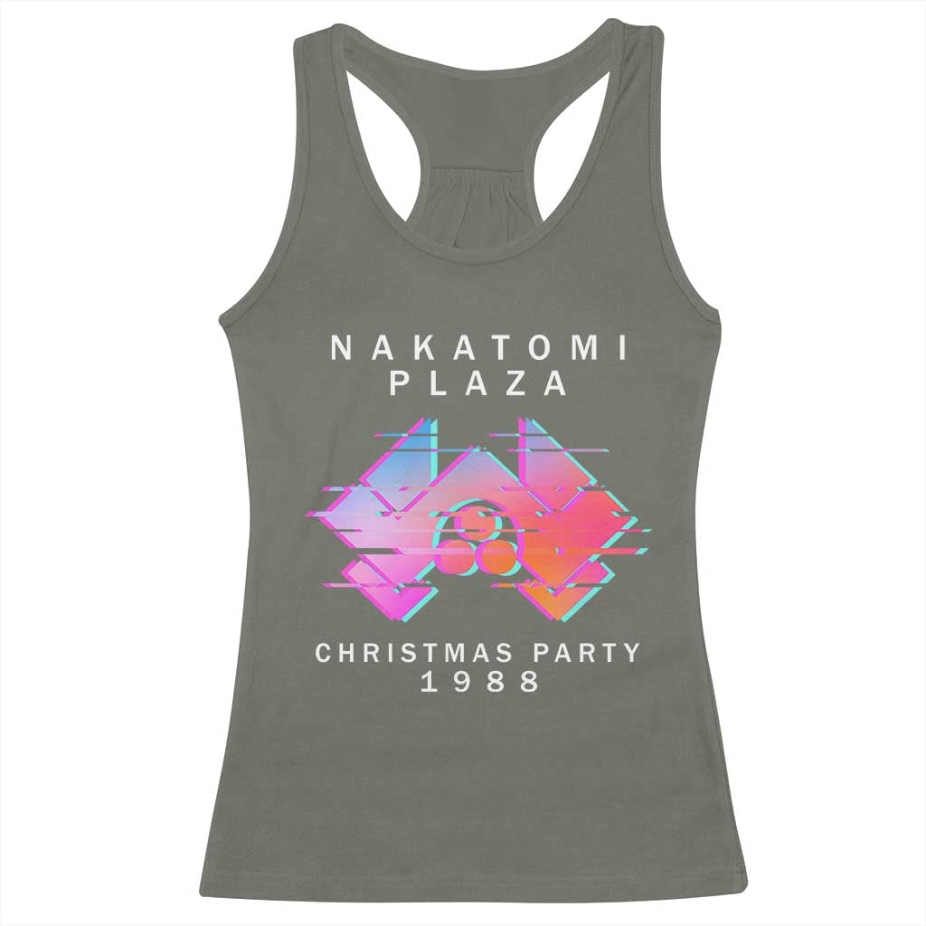Christmas Nakatomi Plaza Racerback Tank Top Xmas Party 2024 Ugly Gift TS10 Military Green Print Your Wear